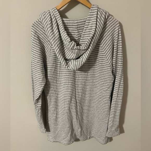 Standard James Perse Striped Hooded Pullover Sweatshirt Size 4/XL - Picture 9 of 9